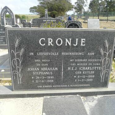 CRONJE Johan Abraham Stephanus 1890-1988 &amp; H.S.J. KUYLER 1898-1985