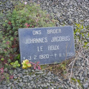 ROUX Johannes Jacobus, le 1920-1981