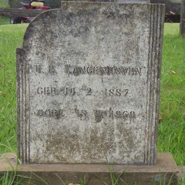 LANGENHOVEN E.R. 1887-1969