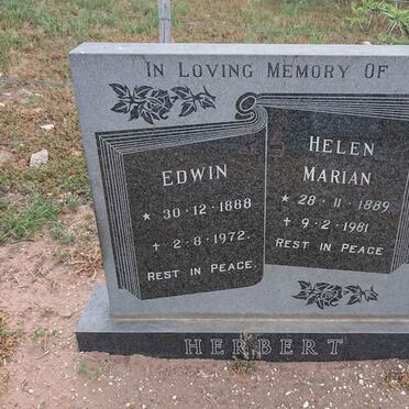 HERBERT Edwin 1888-1972 & Helen Marian 1889-1981