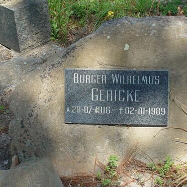 GERICKE Burger Wilhelmus 1916-1989