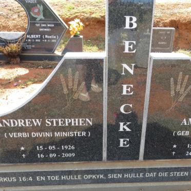 BENECKE Andrew Stephen 1926-2009 &amp; Amanda DE KLERK 1929-2017