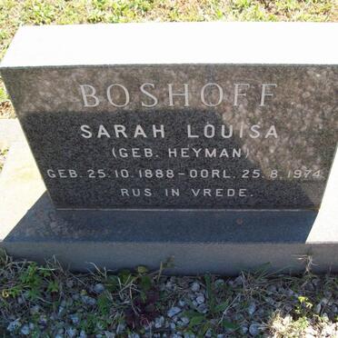 BOSHOFF Sarah Louisa nee HEYMAN 1888-1974