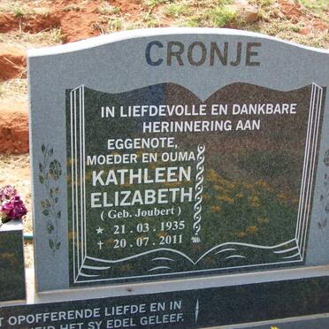 CRONJE Kathleen Elizabeth nee JOUBERT 1935-2011