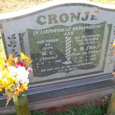 CRONJE M.C. 1932- &amp; S.M. DU PREEZ 1934-2006