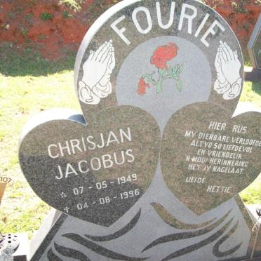 FOURIE Chrisjan Jacobus 1949-1996