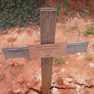 FAASEN Isobel Paulina 1936-2018