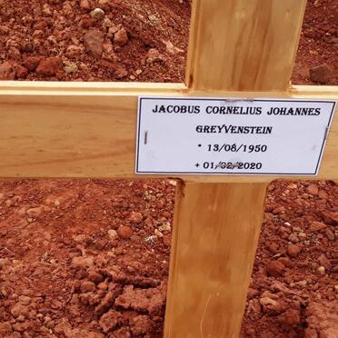 GREYVENSTEIN Jacobus Cornelius Johannes 1950-2020