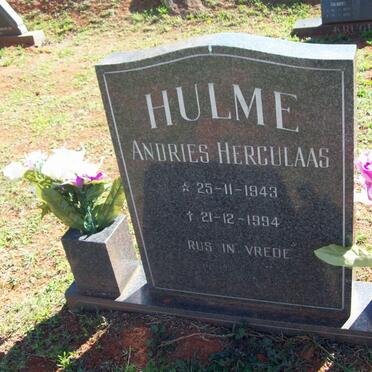 HULME Andries Herculaas 1943-1994