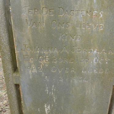 JORDAAN Johanna A. 1933-1934