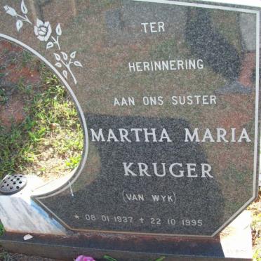KRUGER Martha Maria nee VAN WYK 1937-1995