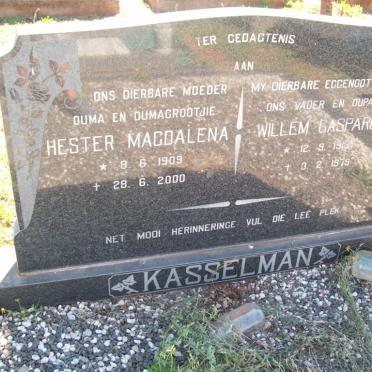 KASSELMAN Willem Casparus 1913-1979 &amp; Hester Magdalena 1909-2000