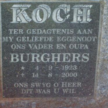 KOCH Burghers 1923-2000 &amp; Stina 1928-2008 