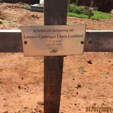 LOMBARD Lorenzo Umbrogio Ularia 1930-2020