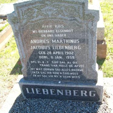 LIEBENBERG Andries Marthinus Jacobus 1902-1959