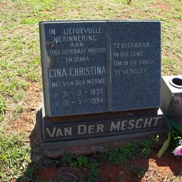 MESCHT Cina Christina, van der nee VAN DER MERWE 1933-1994