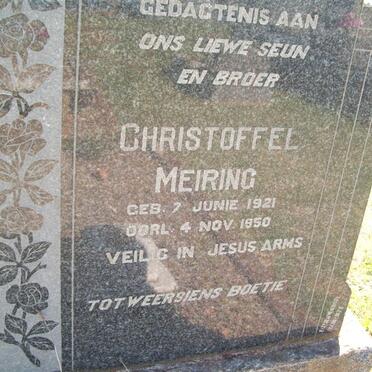 MEIRING Christoffel 1921-1950