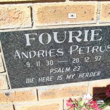FOURIE Andries Petrus 1930-1997