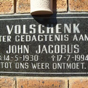 VOLSCHENK John Jacobus 1930-1994