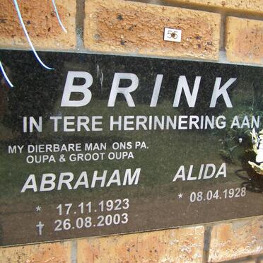 BRINK Abraham 1923-2003 &amp; Alida 1928-