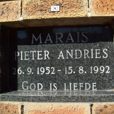 MARAIS Pieter Andries 1952-1992