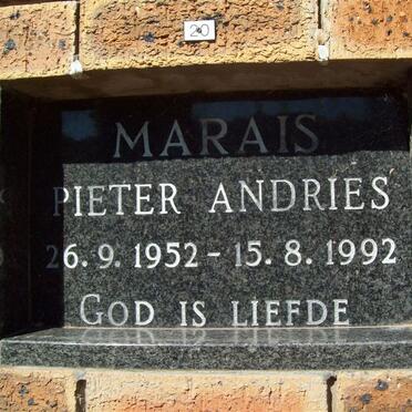 MARAIS Pieter Andries 1952-1992