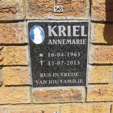 KRIEL Annemarie 1963-2013
