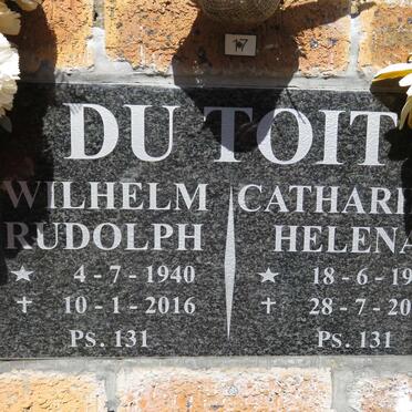 TOIT Wilhelm Rudolph, du 1940-2016 &amp; Catharina Helena 1940-2000