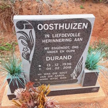 OOSTHUIZEN Durand 1936-2018