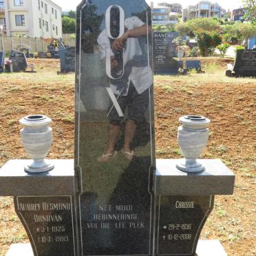 ROUX Aubrey Desmond Donovan 1925-1993 &amp; Chrissie 1936-2008