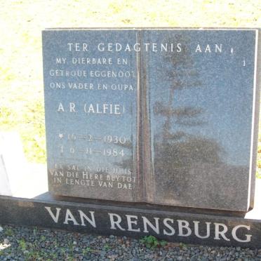 RENSBURG A.R., van 1930-1984