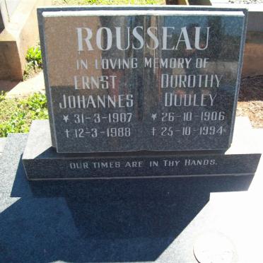 ROUSSEAU Ernst Johannes 1907-1988 &amp; Dorothy Dudley 1906-1994