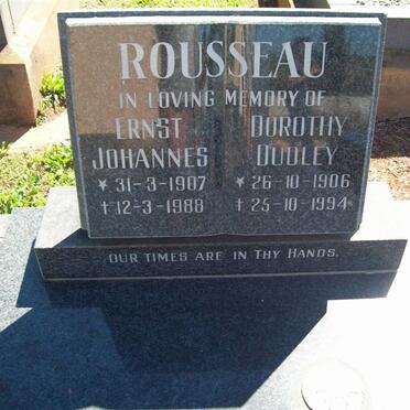 ROUSSEAU Ernst Johannes 1907-1988 &amp; Dorothy Dudley 1906-1994