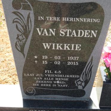 STADEN Wikkie, van 1937-2015