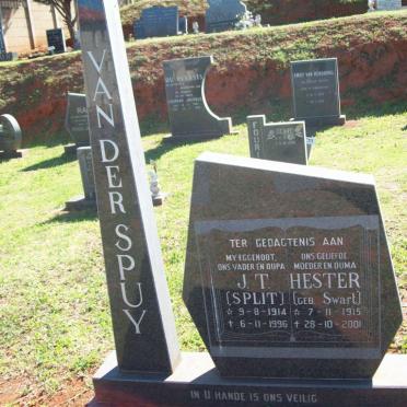 SPUY J.T., van der 1914-1996 &amp; Hester SWART 1915-2001