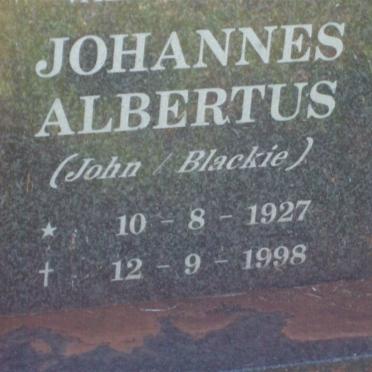 SWART Johannes Albertus 1927-1998 &amp; Maria Aletta 1934-2000 