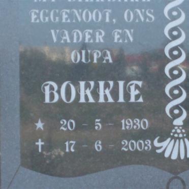 SCHUHARDT Bokkie 1930-2003 