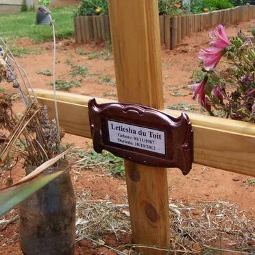 TOIT Letiesha, du 1987-2012