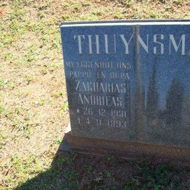 THUYNSMA Zacharias Andreas 1931-1993