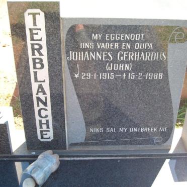 TERBLANCHE Johannes Gerhardus 1915-1988