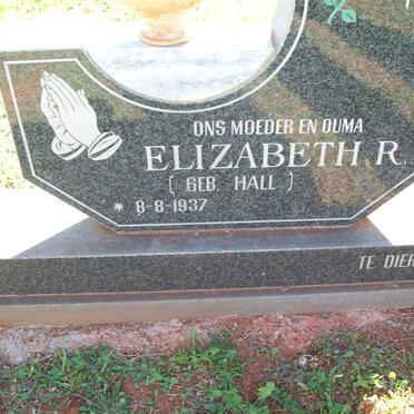 VUUREN Lukas D., Janse van 1935-1997 &amp; Elizabeth R. HALL 1937