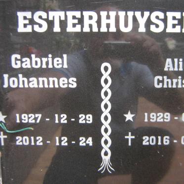 ESTERHUYSEN Gabriel Johannes 1927-2012 &amp; Alida Christina 1929-2016