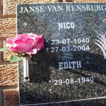 RENSBURG Nico, Janse van 1940-2004