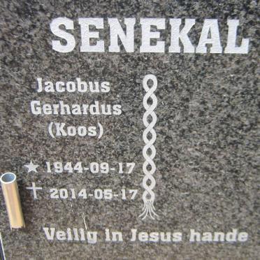 SENEKAL Jacobus Gerhardus 1944-2014