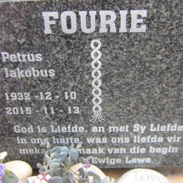 FOURIE Petrus Jakobus 1932-2015