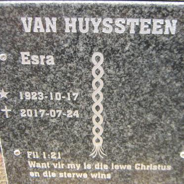 HUYSSTEEN Esra, van 1923-2017