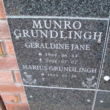 GRUNDLINGH Marius 1964- &amp; Geraldine Jane MUNRO 1964-2008