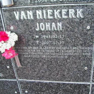 NIEKERK Johan, van 1948-2007