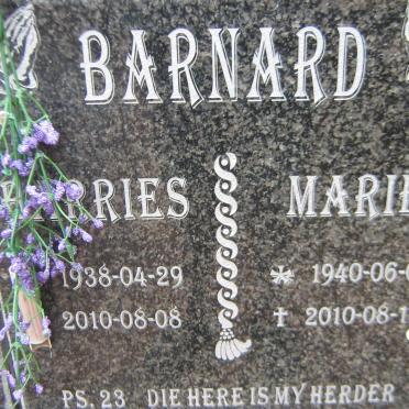 BARNARD Barries 1938-2010 &amp; Marie 1940-2010