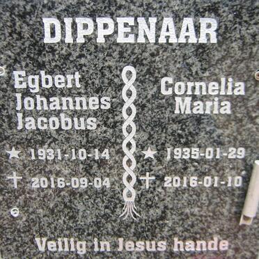 DIPPENAAR Egbert Johannes Jacobus 1931-2016 &amp; Cornelia Maria 1935-2016